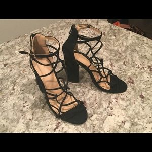 Strappy Black Heels